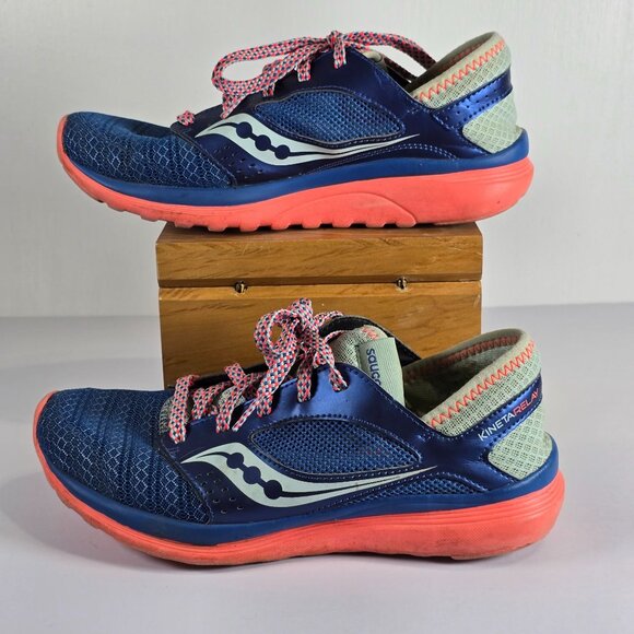 Saucony Women's Kineta Relay Running Shoe Blue/Pink, Size 9.5 - Picture 2 of 7